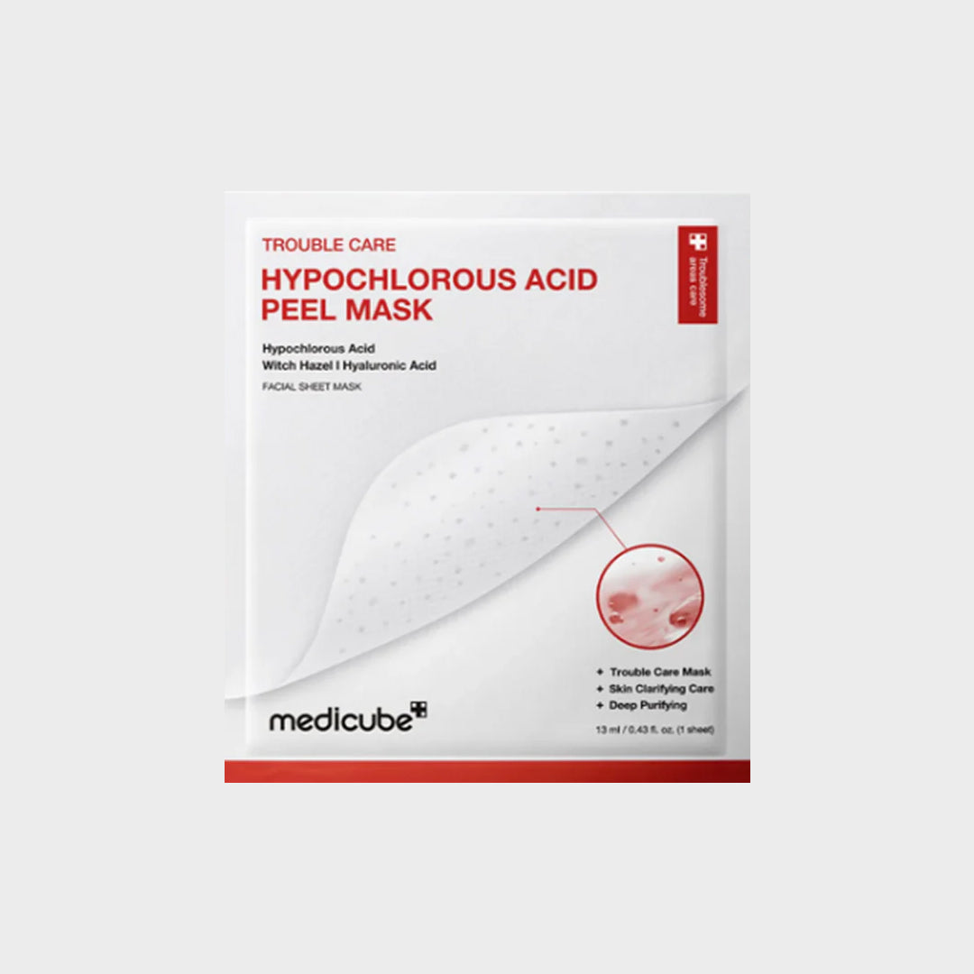 medicube Hypochlorous Acid Peel Mask  Korean exfoliating sheet mask for texture and pores