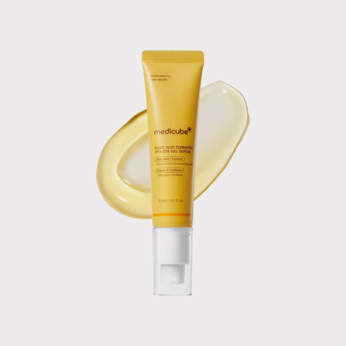 medicube Kojic Acid Turmeric Vita Eye Gel Serum 30ml Korean eye cream to brighten dark circles, reduce puffiness, and firm the under-eye area