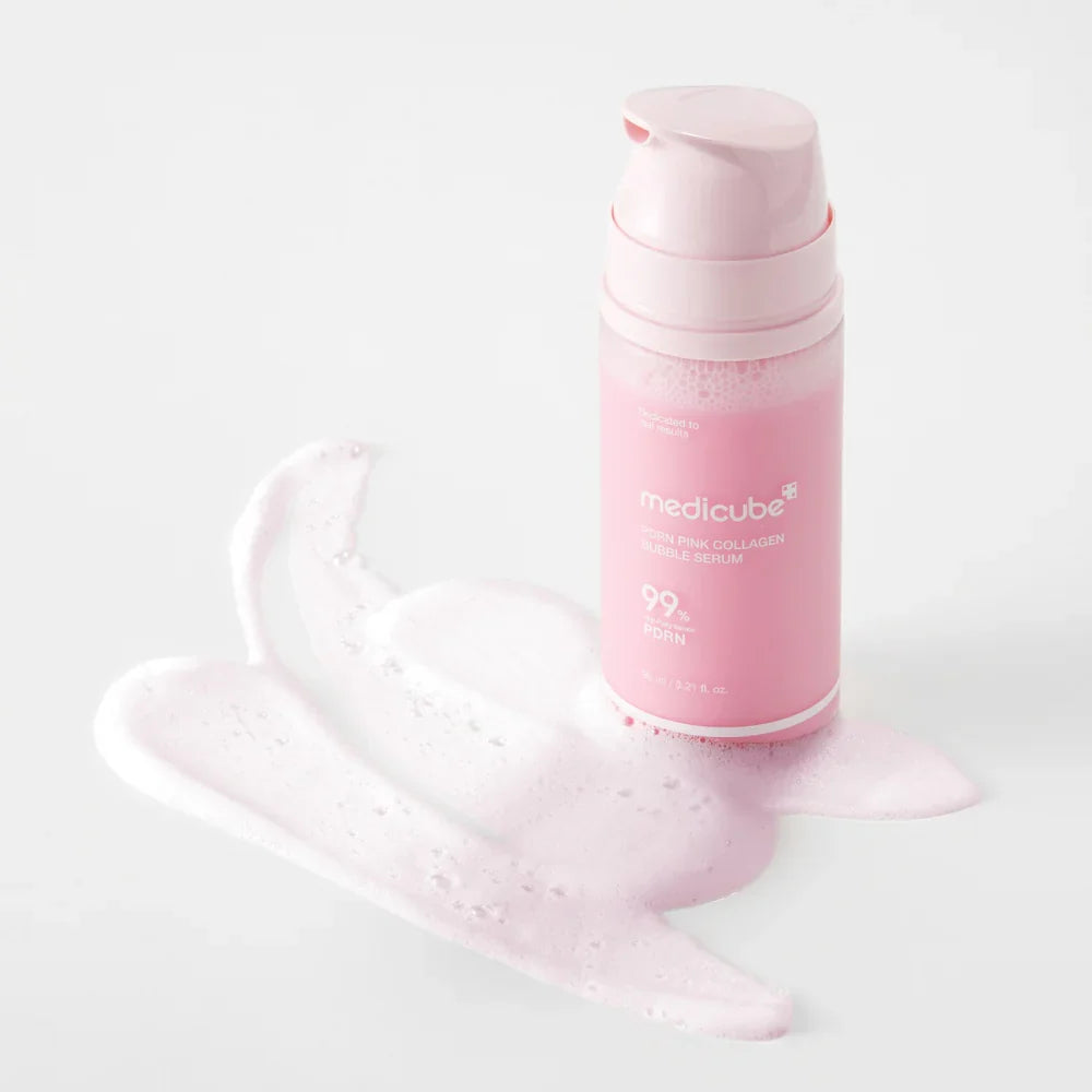medicube PDRN Pink Collagen Bubble Serum firming and hydrating for sensitive skin 