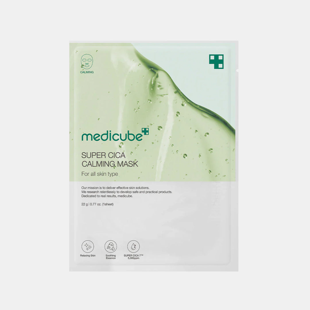 medicube Super Cica Calming Mask asian authentic genuine original korean skincare montreal toronto calgary canada thekshop thekshop.ca natural organic vegan cruelty-free cosmetics kbeauty vancouver free shipping clean beauty routine skin makeup kpop stayz stan fandom photocard stray kids treasure ateez atiny dix30 brossard ddo st-bruno new store