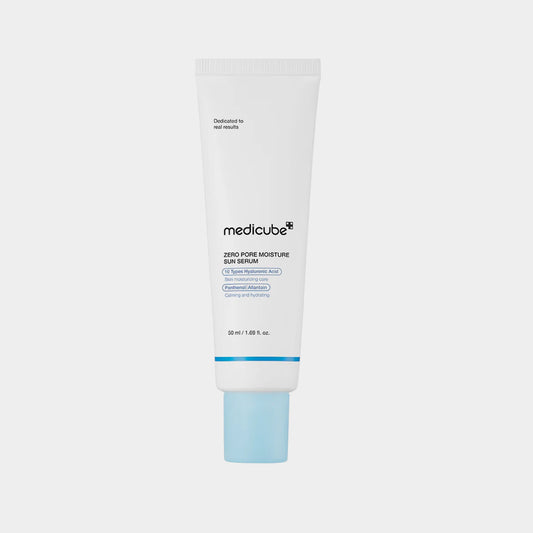 Medicube Derm Pure Moisture Sun Serum bottle on a white background medicube Zero Pore Moisture Sun Serum asian authentic genuine original korean skincare montreal toronto calgary canada thekshop thekshop.ca natural organic vegan cruelty-free cosmetics kbeauty vancouver free shipping clean beauty routine skin makeup kpop stayz stan fandom photocard stray kids treasure ateez atiny dix30 brossard ddo royal mount st-bruno new store