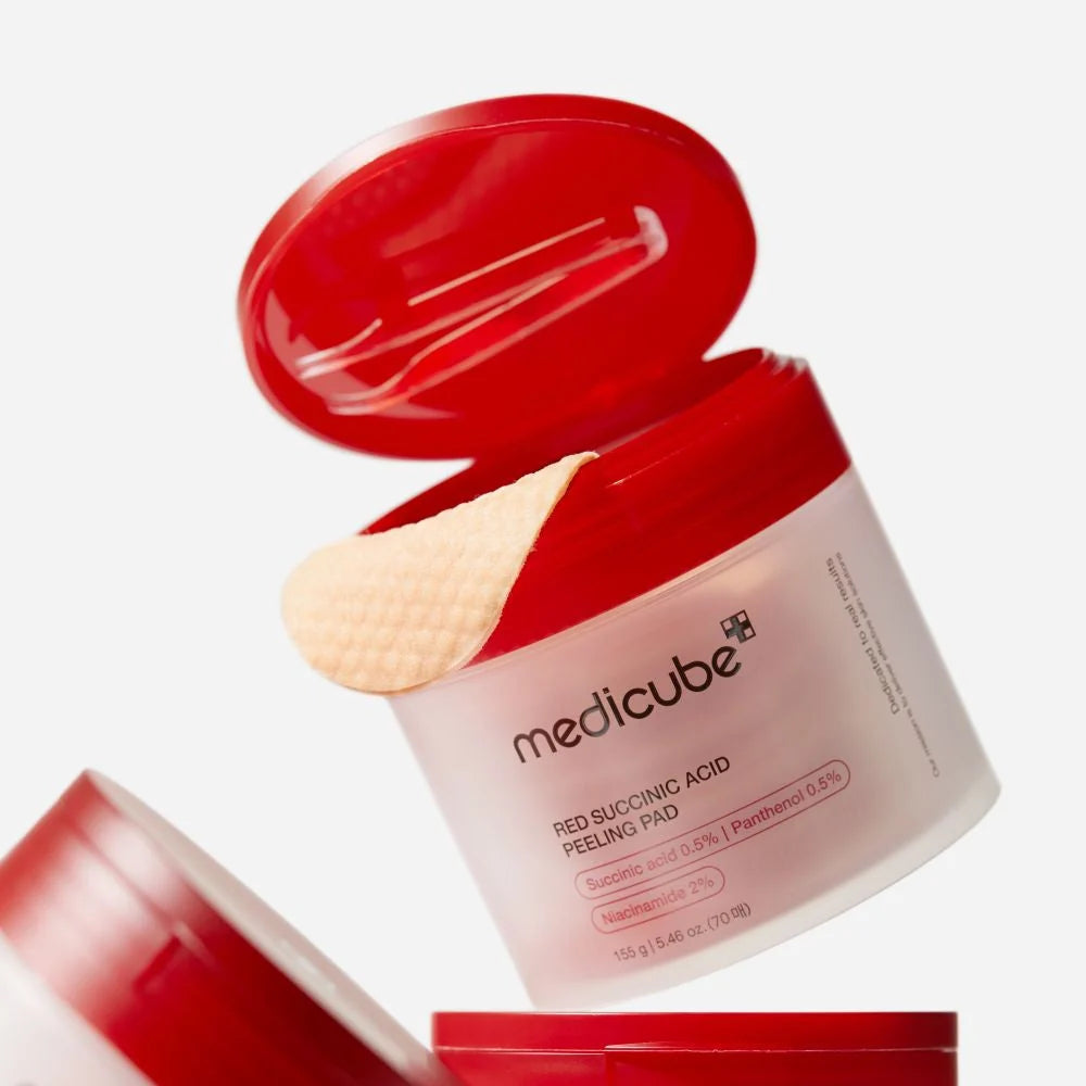 medicube red succinic peeling pad 7o pads