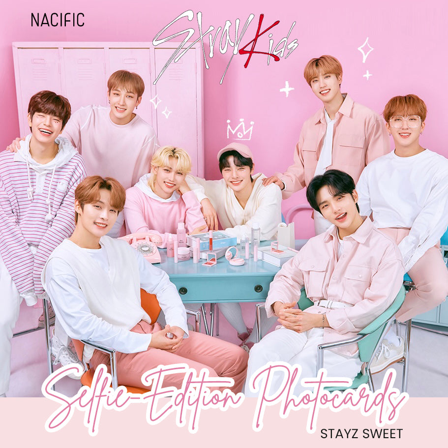 🧁 STAYZ SWEET Selfie-Edition Photocard Event asian authentic genuine original korean skincare montreal toronto calgary canada thekshop thekshop.ca natural organic vegan cruelty-free cosmetics kbeauty vancouver free shipping clean beauty routine skin makeup kpop stayz stan fandom photocard stray kids nacific
