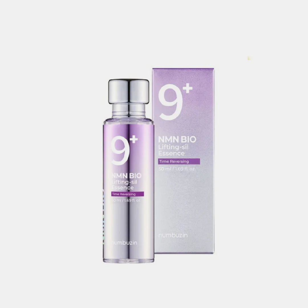 NMM BIO skincare product with packaging on a white background numbuzin No.9 NAD Bio Lifting-sil Essence asian authentic genuine original korean skincare montreal toronto calgary canada thekshop thekshop.ca natural organic vegan cruelty-free cosmetics kbeauty vancouver free shipping clean beauty routine skin makeup kpop stayz stan fandom photocard stray kids treasure ateez atiny dix30 brossard ddo royal mount st-bruno new store