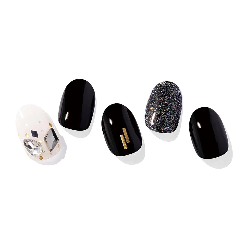 ohora Semi Cured Gel Nail Strips N Black Swan diy gel extension manicure design art asian authentic genuine original korean skincare montreal toronto calgary canada thekshop thekshop.ca natural organic vegan cruelty-free cosmetics kbeauty vancouver free shipping clean beauty routine skin makeup
