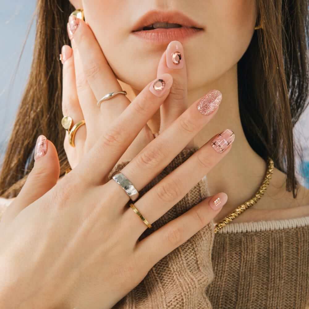 ohora Semi Cured Gel Nail Strips N Coco Tweed diy gel extension manicure design art asian authentic genuine original korean skincare montreal toronto calgary canada thekshop thekshop.ca natural organic vegan cruelty-free cosmetics kbeauty vancouver free shipping clean beauty routine skin makeup