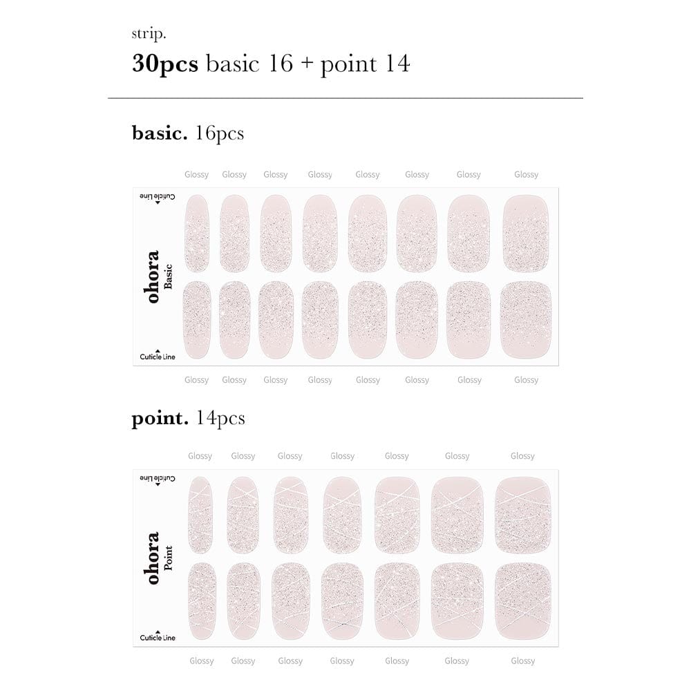ohora Semi Cured Gel Nail Strips N Dress Up diy gel extension manicure design art asian authentic genuine original korean skincare montreal toronto calgary canada thekshop thekshop.ca natural organic vegan cruelty-free cosmetics kbeauty vancouver free shipping clean beauty routine skin makeup