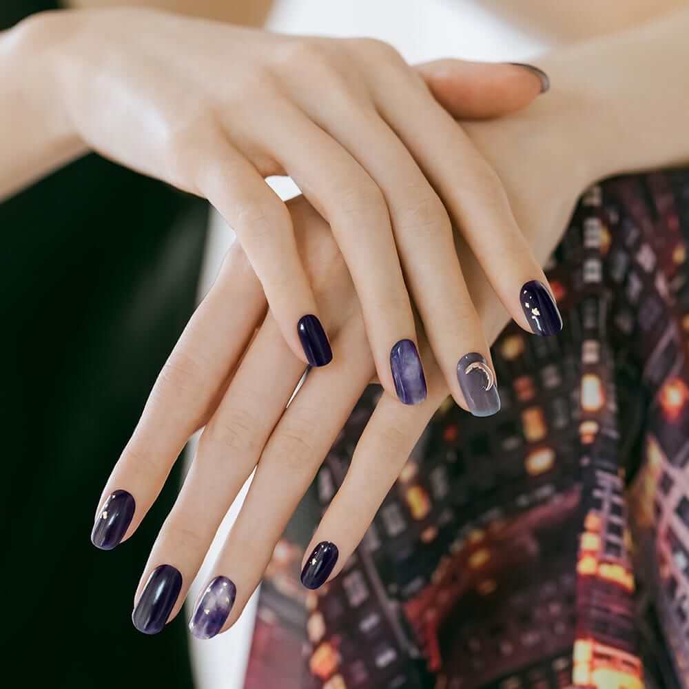 ohora Semi Cured Gel Nail Strips N Lunar Eclipse diy gel extension manicure design art asian authentic genuine original korean skincare montreal toronto calgary canada thekshop thekshop.ca natural organic vegan cruelty-free cosmetics kbeauty vancouver free shipping clean beauty routine skin makeup