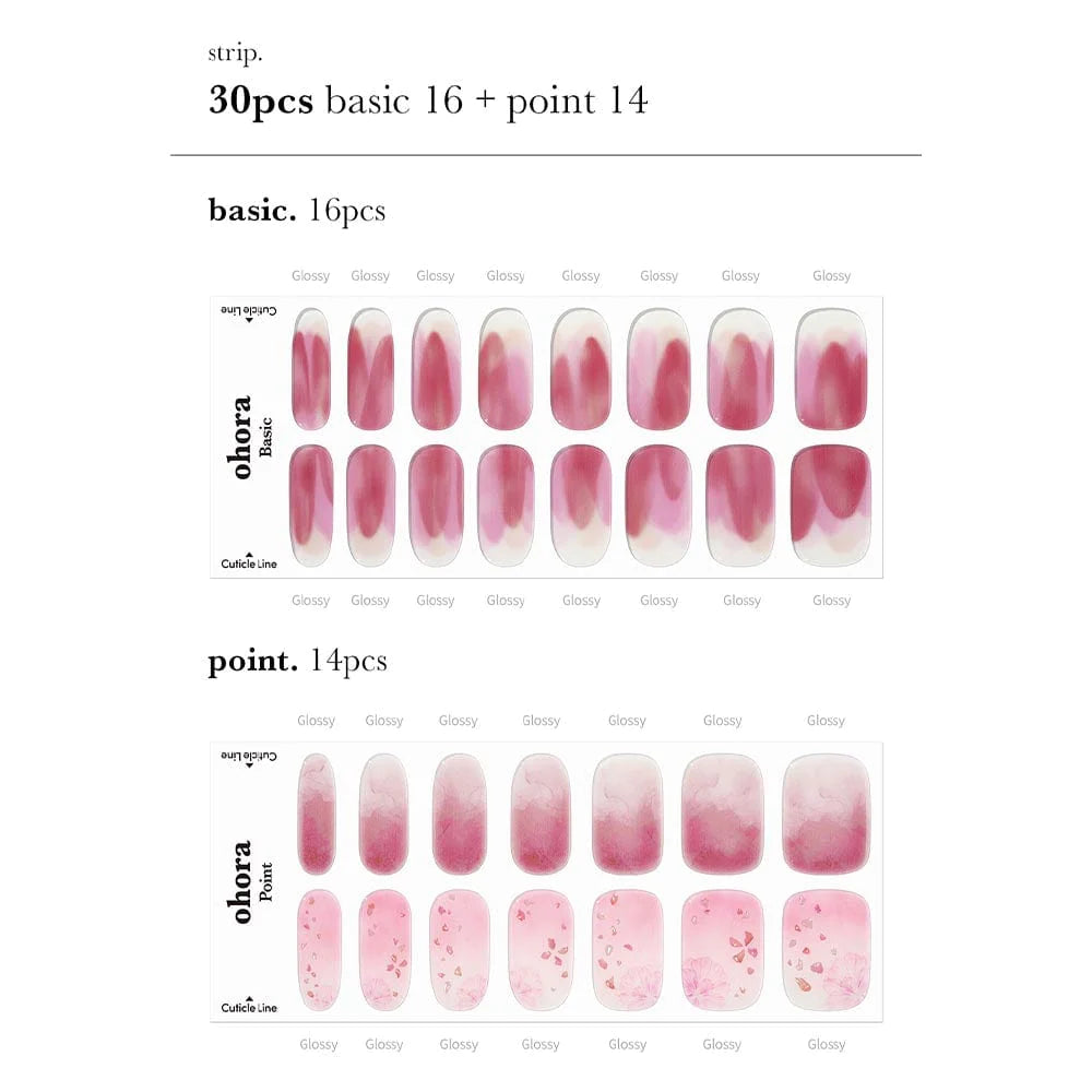 ohora Semi Cured Gel Nail Strips N Tinted diy gel extension manicure design art asian authentic genuine original korean skincare montreal toronto calgary canada thekshop thekshop.ca natural organic vegan cruelty-free cosmetics kbeauty vancouver free shipping clean beauty routine skin makeup