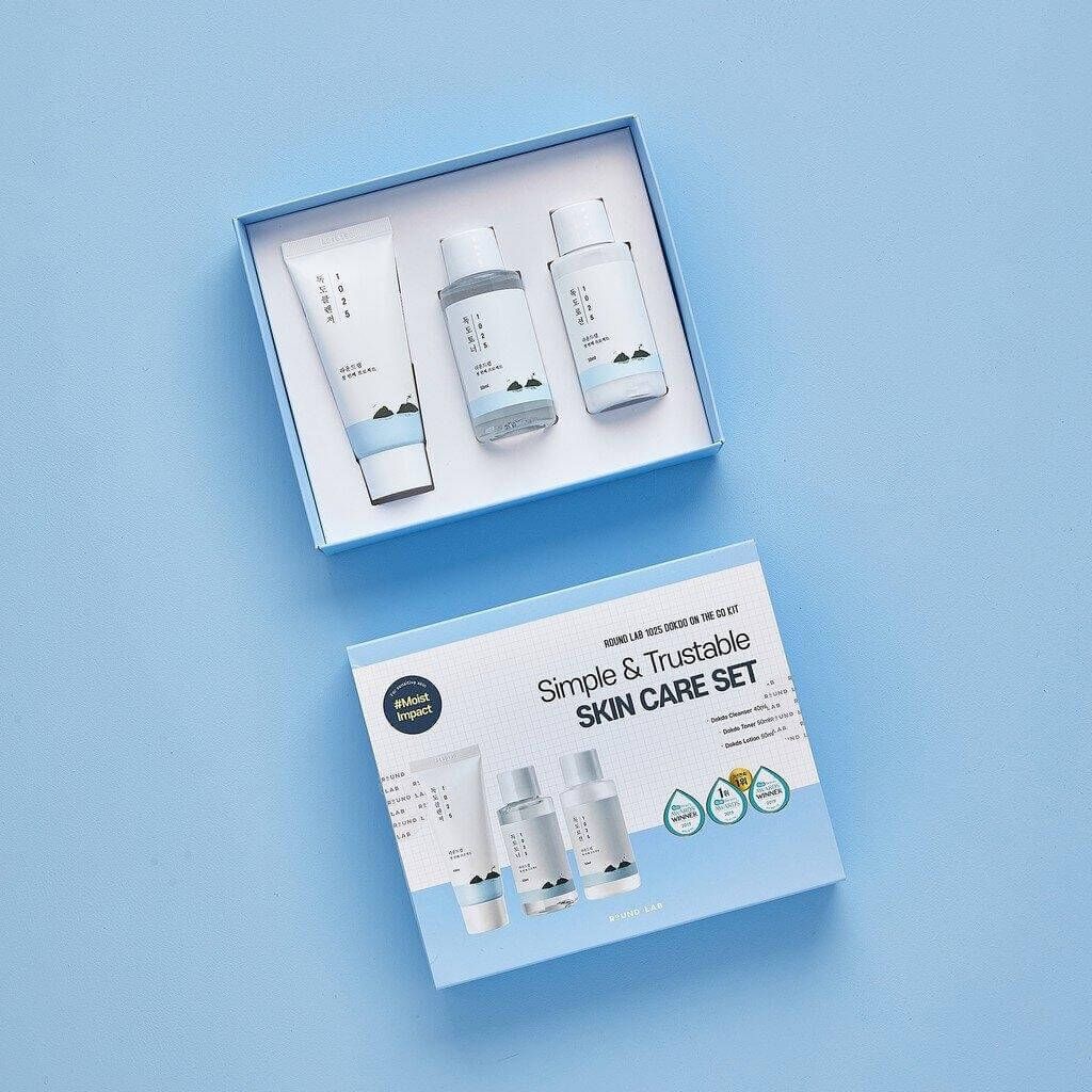 ROUND LAB 1025 Dokdo On The Go Kit asian authentic genuine original korean skincare montreal toronto calgary canada thekshop thekshop.ca natural organic vegan cruelty-free cosmetics kbeauty vancouver free shipping 