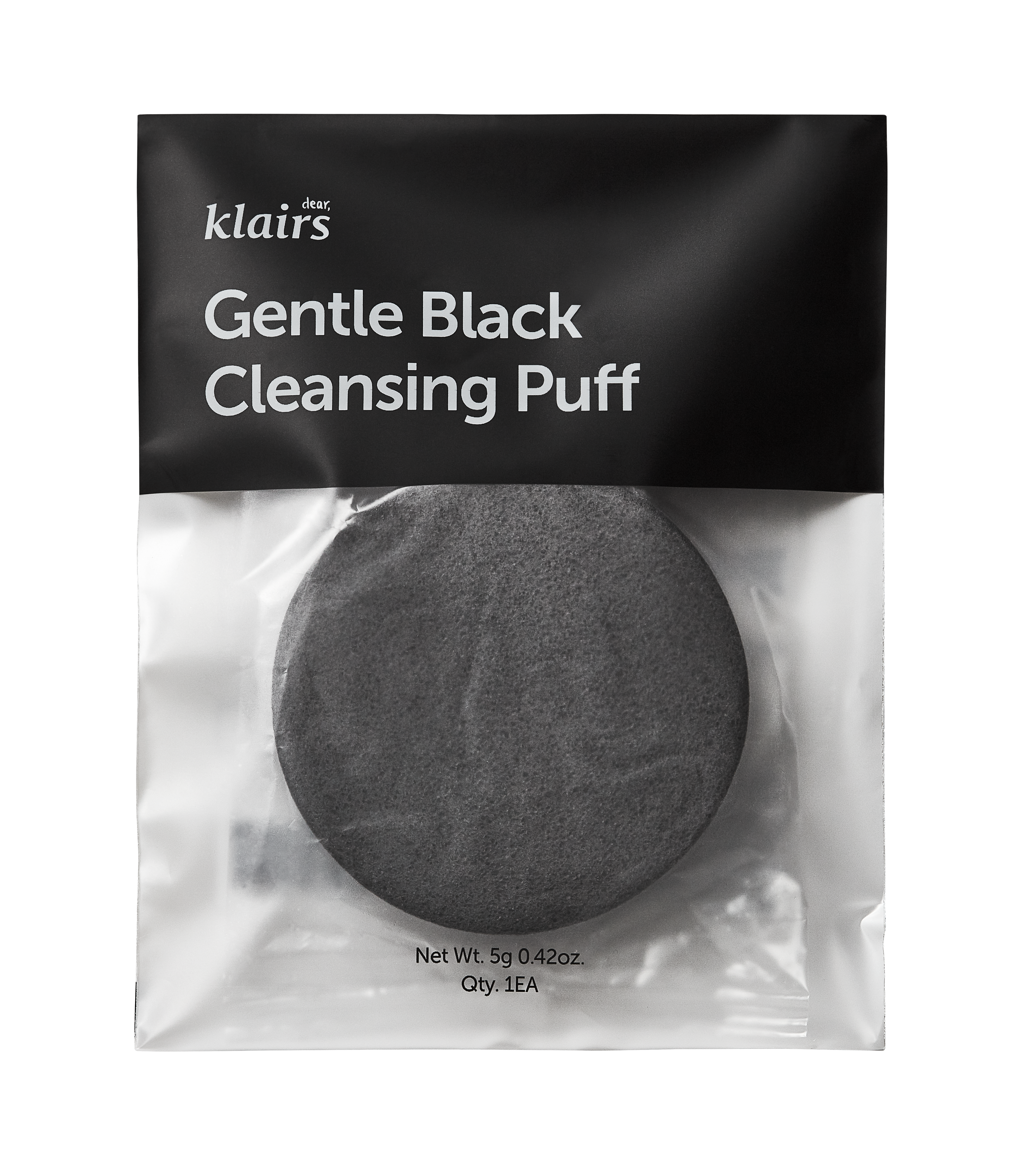KLAIRS Gentle Black Cleansing Puff asian authentic genuine original korean skincare montreal toronto canada thekshop thekshop.ca natural organic vegan cruelty-free cosmetics