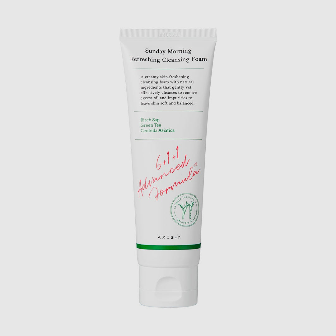 AXIS-Y Sunday Morning Refreshing Cleansing Foam asian authentic genuine original korean skincare montreal toronto calgary canada thekshop thekshop.ca natural organic vegan cruelty-free cosmetics kbeauty vancouver free shipping 