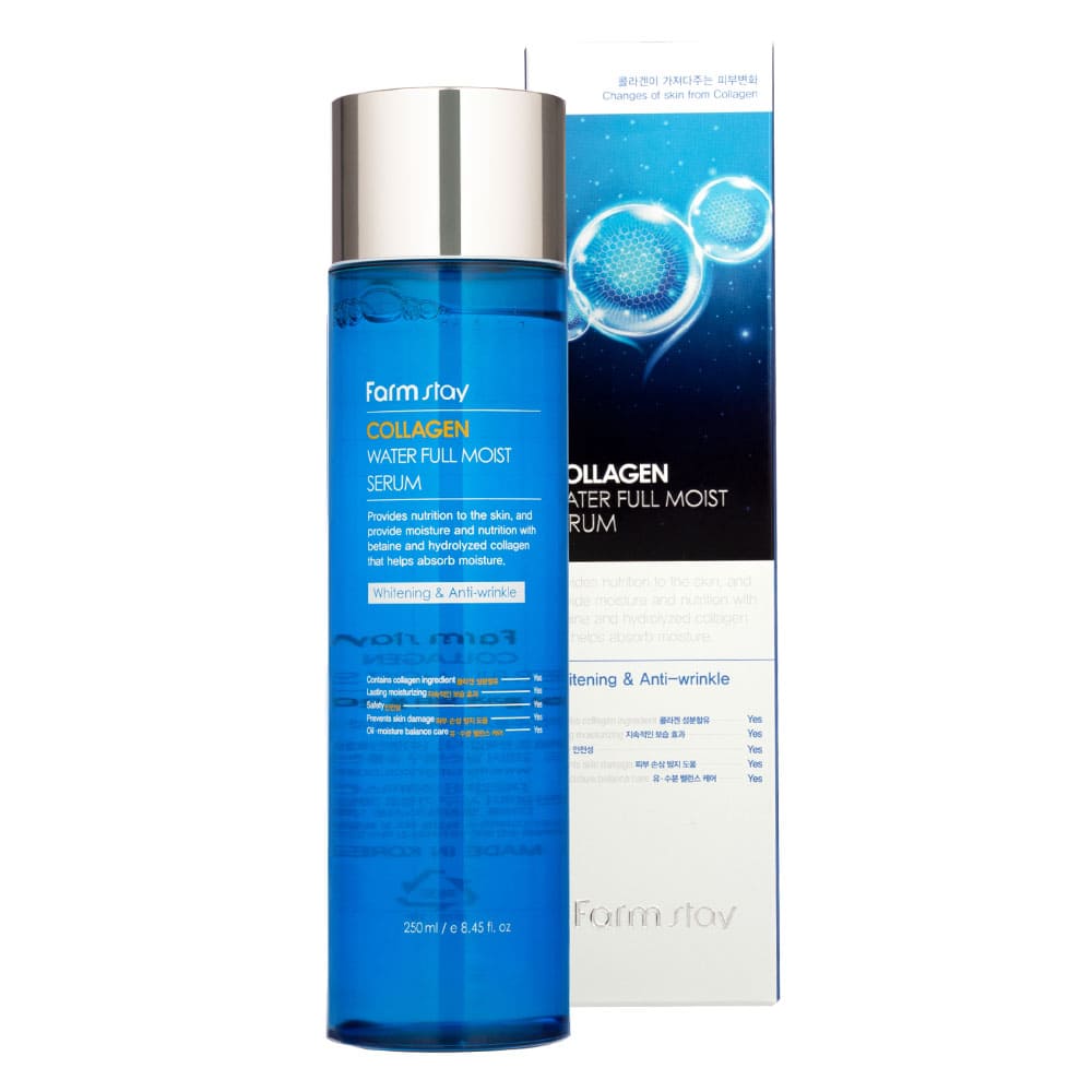 FARMSTAY COLLAGEN WATER FULL MOIST SERUM asian authentic genuine original korean skincare montreal toronto calgary canada thekshop thekshop.ca natural organic vegan cruelty-free cosmetics kbeauty vancouver free shipping clean beauty routine skin makeup