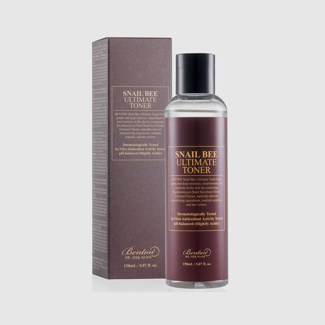 Benton Snail Bee High Content Skin Toner asian authentic genuine original korean skincare montreal toronto calgary canada thekshop thekshop.ca natural organic vegan cruelty-free cosmetics kbeauty vancouver free shipping BentonSnailBeeUltimateToner