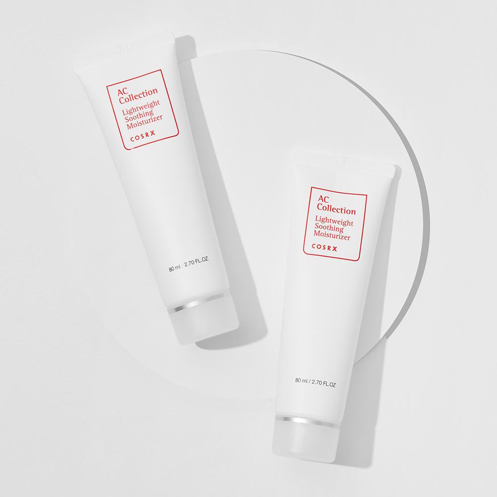 COSRX AC Collection Lightweight Soothing Moisturizer 80ml Korean soothing lightweight gel cream for blemish-prone skin with Centella and Propolis for oily and combination skin