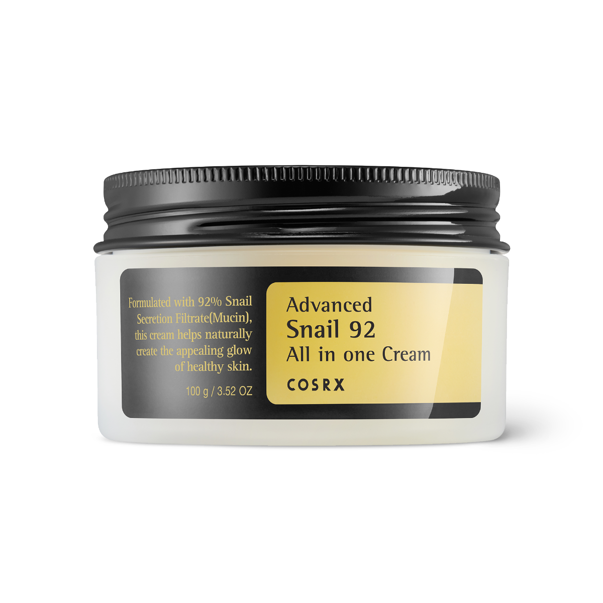 COSRX Advanced Snail 92 All In One Cream 100g Korean snail mucin moisturizer with 92% snail secretion filtrate for hydrated glowing glass skin 