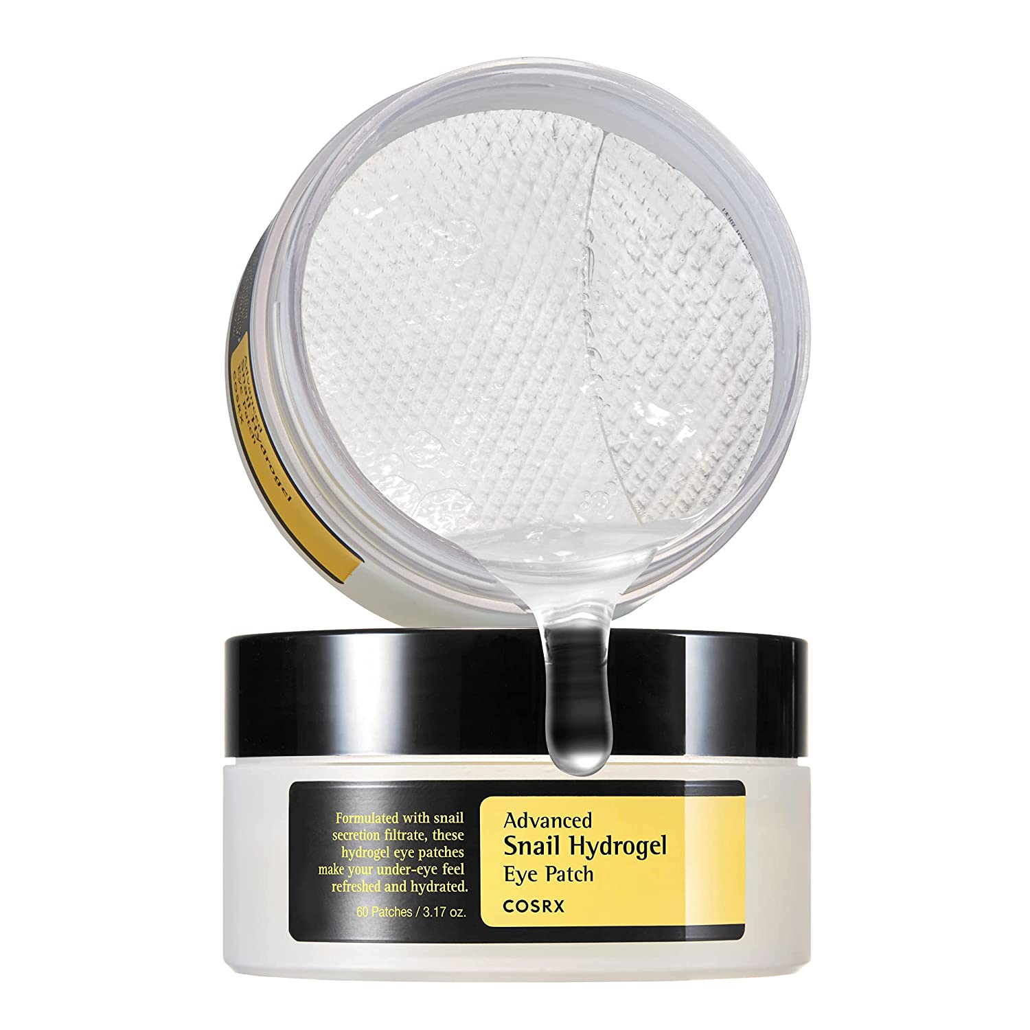 COSRX Advanced Snail Hydrogel Eye Patch 60 patches Korean snail secretioin mucin eye skin care for puffiness and  smooth-looking under eyes