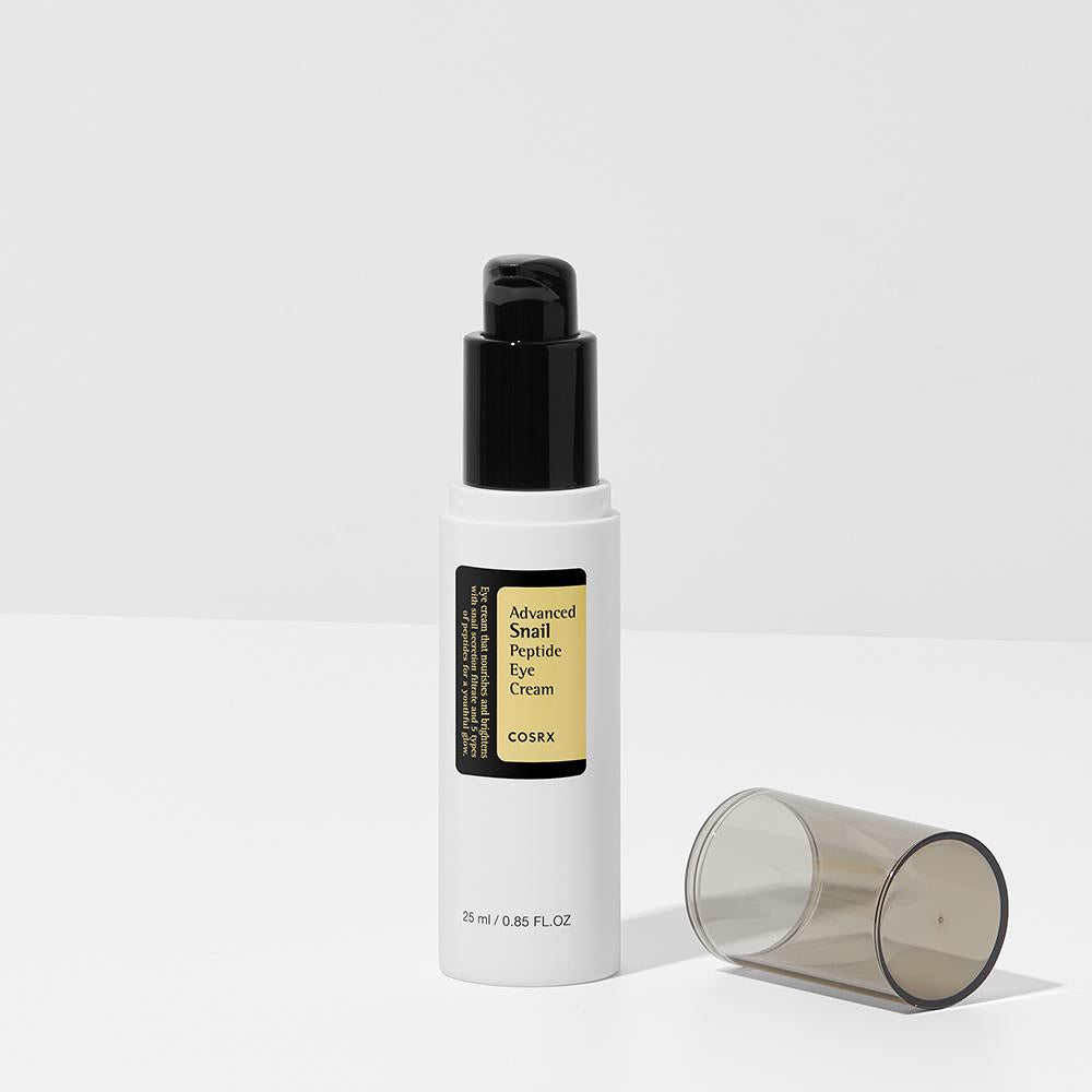 COSRX Advanced Snail Peptide Eye Cream 25ml Korean under eye treatment with niacinamide snail mucin and peptides airless pump hydrating eye cream for fine lines and dark circles