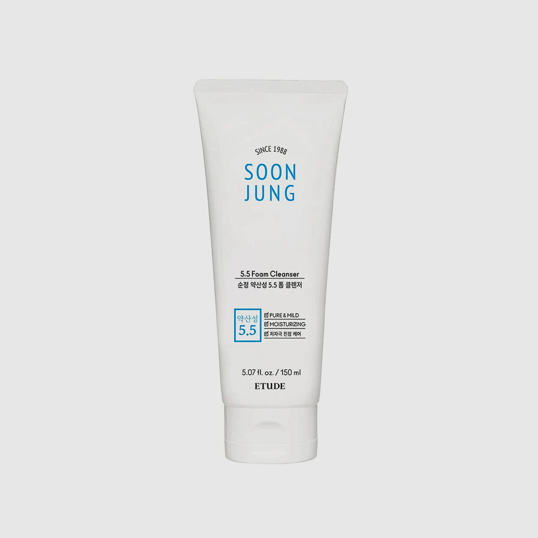 ETUDE HOUSE Soon Jung 5.5 Foam Cleanser asian authentic genuine original korean skincare montreal toronto calgary canada thekshop thekshop.ca natural organic vegan cruelty-free cosmetics kbeauty vancouver free shipping 