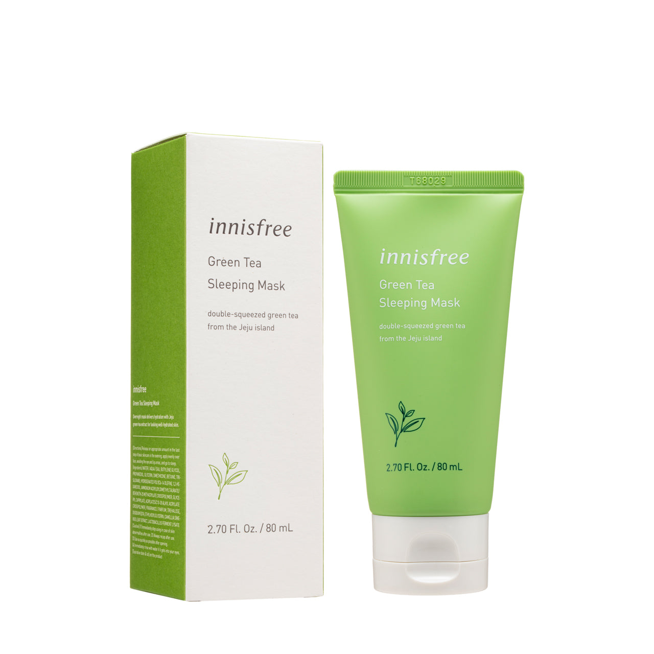 Innisfree Green Tea Sleeping Mask asian authentic genuine original korean skincare montreal toronto calgary canada thekshop thekshop.ca natural organic vegan cruelty-free cosmetics kbeauty vancouver free shipping 