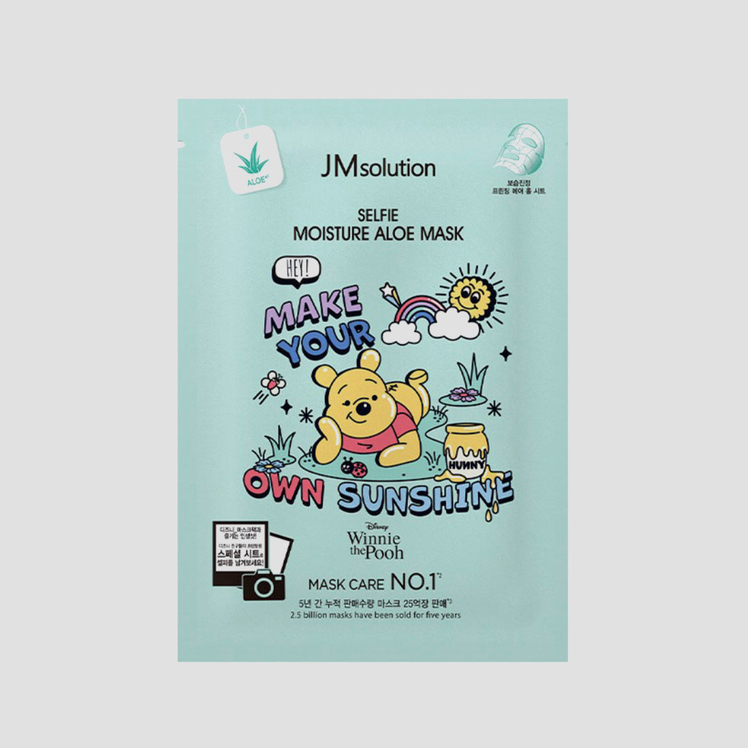 JM Solution x Disney Selfie Moisture Aloe Mask Make Your Own Sunshine Winnie the Pooh asian authentic genuine original korean skincare montreal toronto calgary canada thekshop thekshop.ca natural organic vegan cruelty-free cosmetics kbeauty vancouver free shipping 