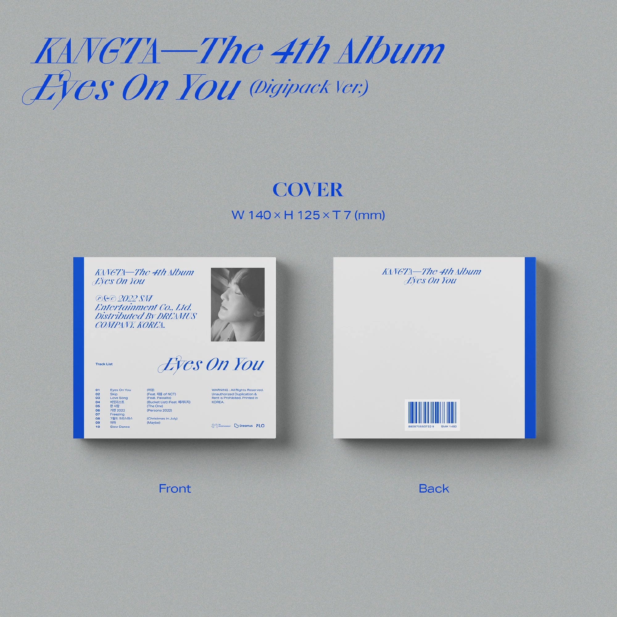 KANGTA - [Eyes On You] 4th Album Digipack Ver. kpop canada montreal lightupk korean music album photocards idol kpopstar
