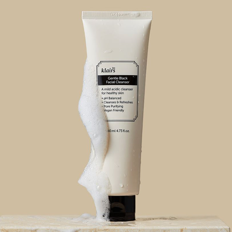 KLAIRS Gentle Black Facial Cleanser asian authentic genuine original korean skincare montreal toronto canada thekshop thekshop.ca natural organic vegan cruelty-free cosmetics kbeauty vancouver free shipping