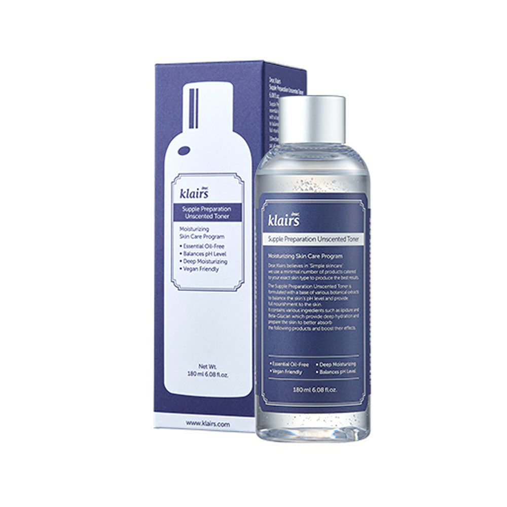KLAIRS Supple Preparation Unscented Toner asian korean skincare montreal toronto canada thekshop thekshop.ca natural organic vegan cruelty-free cosmetics