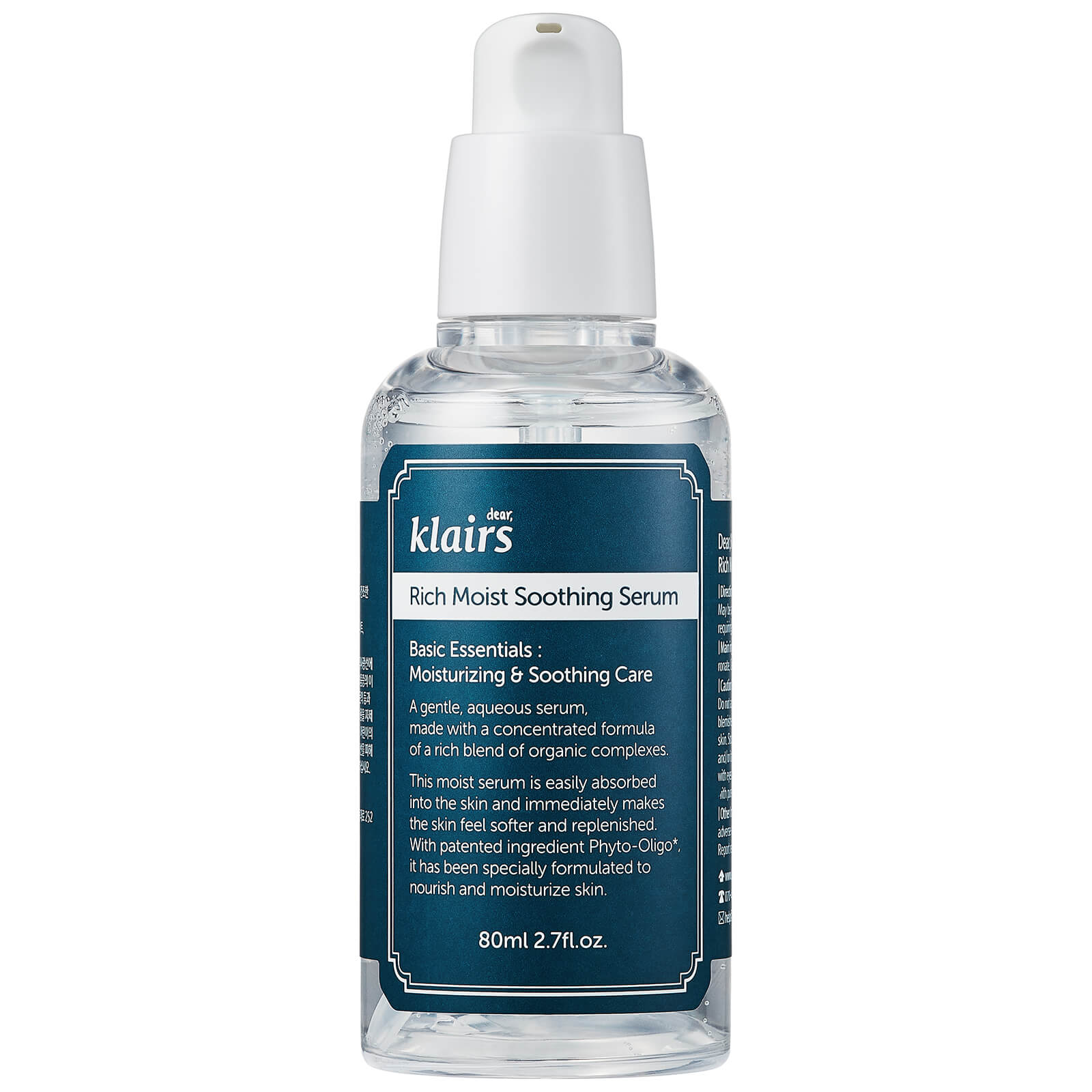 Klairs Rich Moist Soothing Serum asian authentic genuine original korean skincare montreal toronto calgary canada thekshop thekshop.ca natural organic vegan cruelty-free cosmetics kbeauty vancouver free shipping clean beauty routine skin makeup 