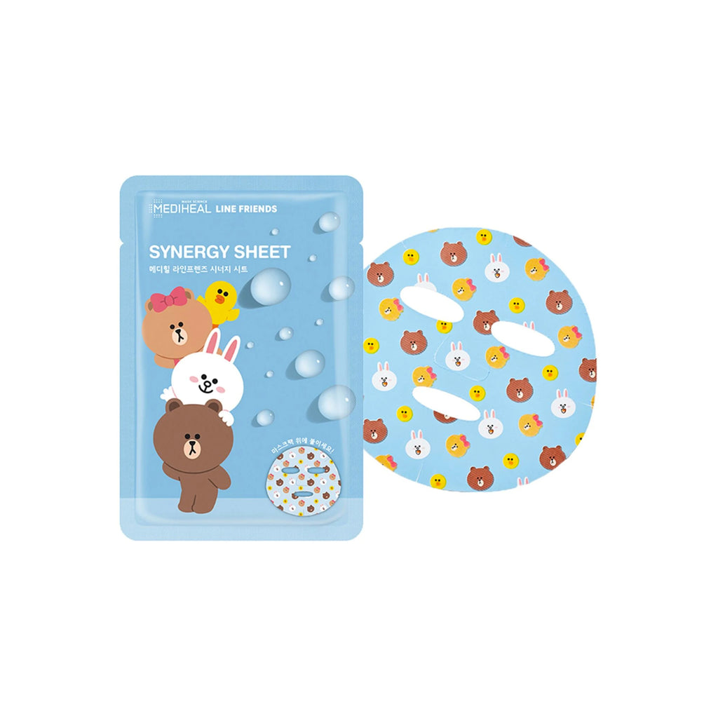 Line Friends Synergy sheets mask asian authentic genuine original korean skincare montreal toronto calgary canada thekshop thekshop.ca natural organic vegan cruelty-free cosmetics kbeauty vancouver free shipping 
