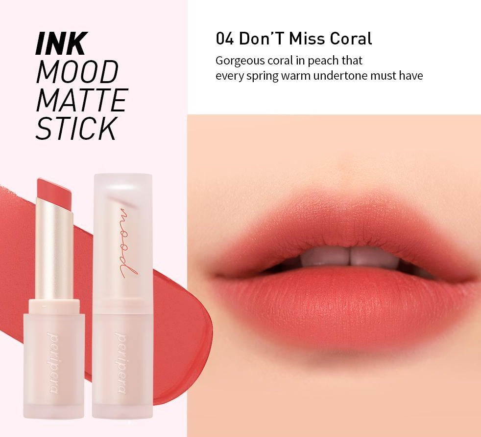 PERIPERA Ink Mood Matte Stick asian authentic genuine original korean skincare montreal toronto canada thekshop thekshop.ca natural organic vegan cruelty-free cosmetics kbeauty vancouver free shipping lipstick liptint kbeauty 