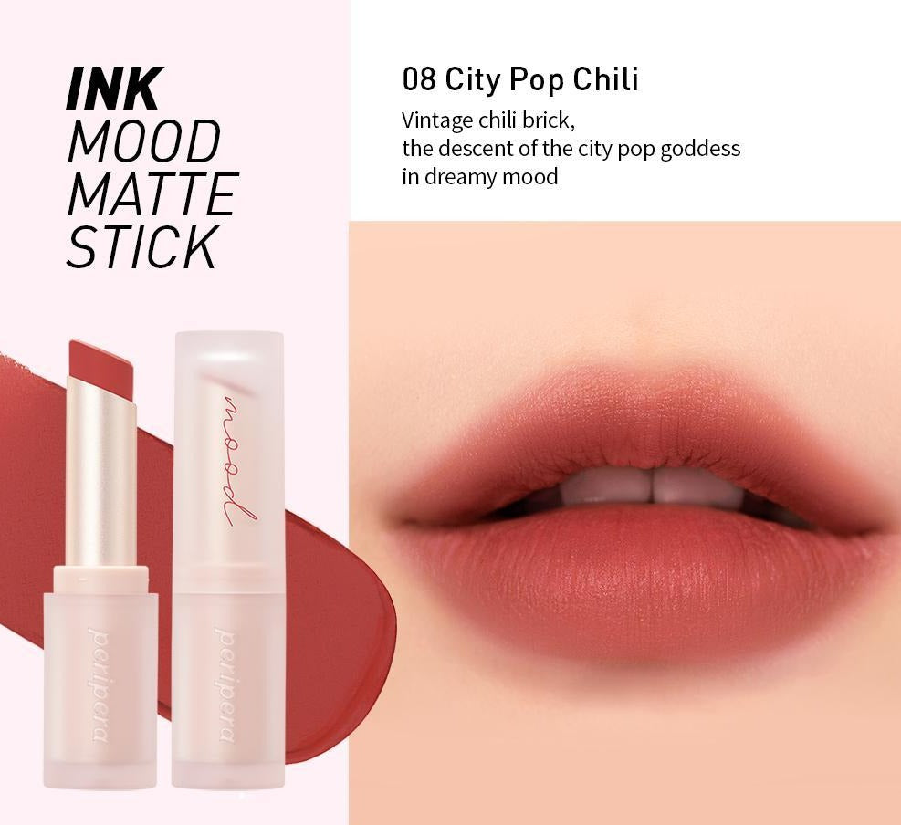 PERIPERA Ink Mood Matte Stick asian authentic genuine original korean skincare montreal toronto canada thekshop thekshop.ca natural organic vegan cruelty-free cosmetics kbeauty vancouver free shipping lipstick liptint kbeauty 