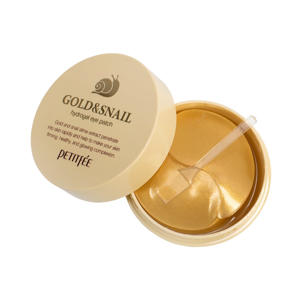 PETITFEE - Gold & Snail Hydrogel Eye Patch asian authentic genuine original korean skincare montreal toronto calgary canada thekshop thekshop.ca natural organic vegan cruelty-free cosmetics kbeauty vancouver free shipping 