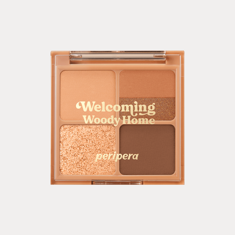 Peripera Ink Pocket Shadow Palette #Welcoming Woody Home asian authentic genuine original korean skincare montreal toronto canada thekshop thekshop.ca natural organic vegan cruelty-free cosmetics kbeauty vancouver free shipping  eye makeup