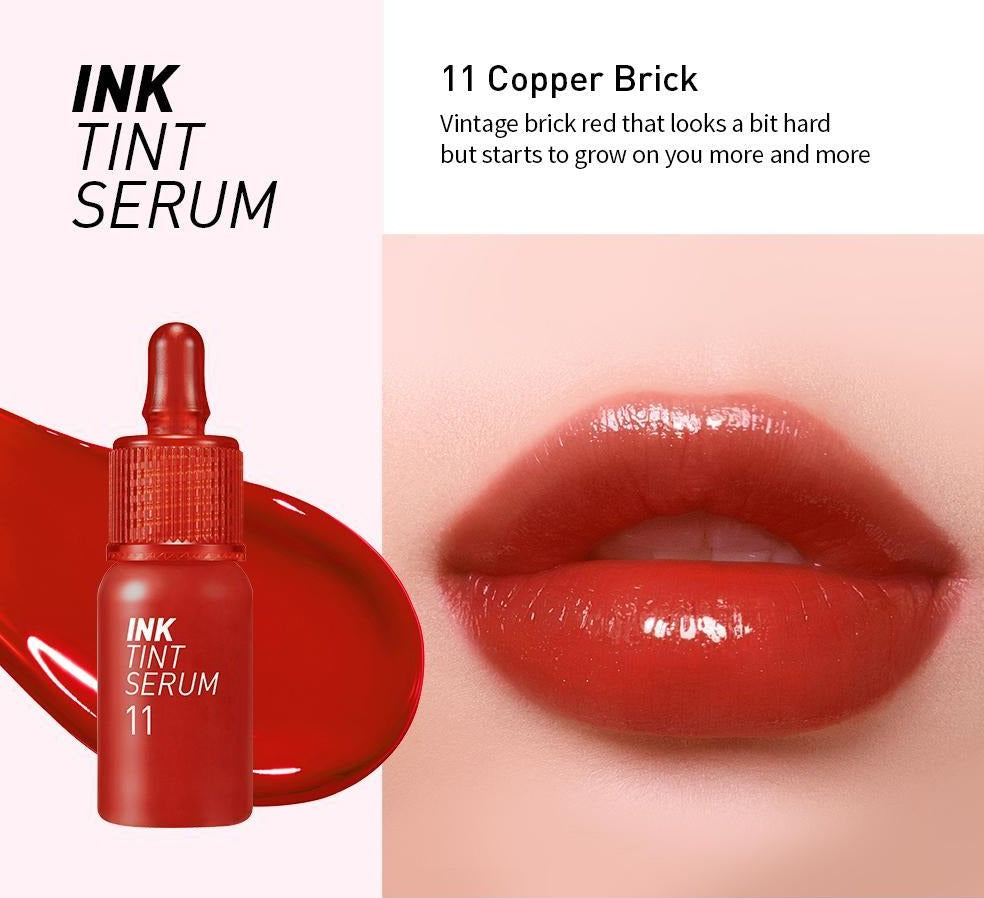 Peripera Ink Tint Serum asian authentic genuine original korean skincare montreal toronto canada thekshop thekshop.ca natural organic vegan cruelty-free cosmetics kbeauty vancouver free shipping  11 Copper Brick swatches