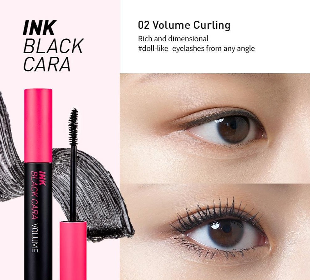 Peripera Ink Black Cara AD long lashes mascara volume lash extension asian authentic genuine original korean skincare montreal toronto canada thekshop thekshop.ca natural organic vegan cruelty-free cosmetics kbeauty vancouver free shipping 