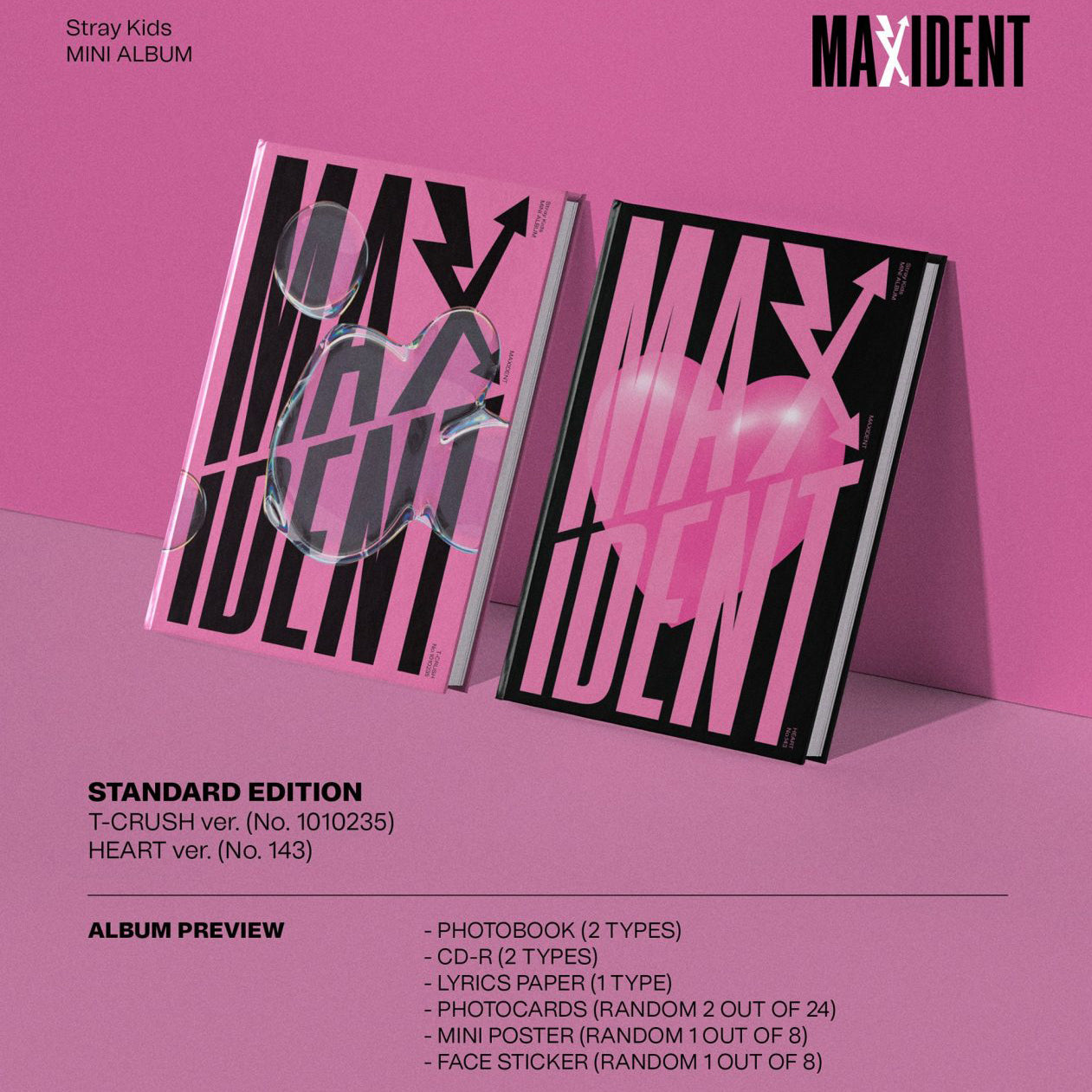 StrayKidsMiniAlbum-MAXIDENT_StandardVer. heart crush kpop idol skz stayz canada  junjihyun #damnserum #nacificcanada #kbeauty #nacific #hyunjin #han #felixstraykids #seungmin #koreancanada #kstar #skz #straykidscanada #straykids #kpopcanada #kmusic 