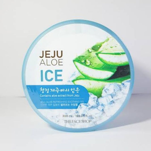 THE FACE SHOP Jeju Aloe Refreshing Soothing Gel (Ice) asian authentic genuine original korean skincare montreal toronto canada thekshop thekshop.ca natural organic vegan cruelty-free cosmetics