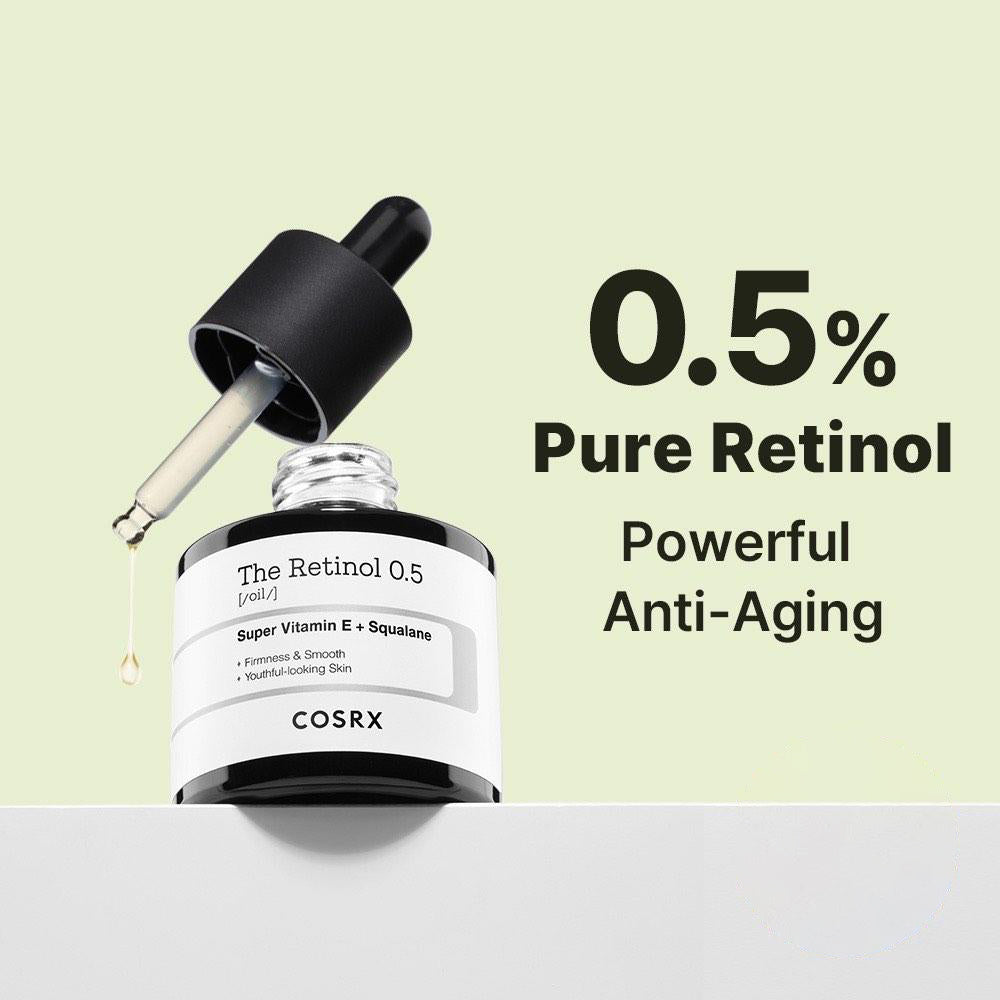 COSRX The Retinol 0.5 Oil asian authentic genuine original korean skincare montreal toronto calgary canada thekshop thekshop.ca natural organic vegan cruelty-free cosmetics kbeauty vancouver free shipping 