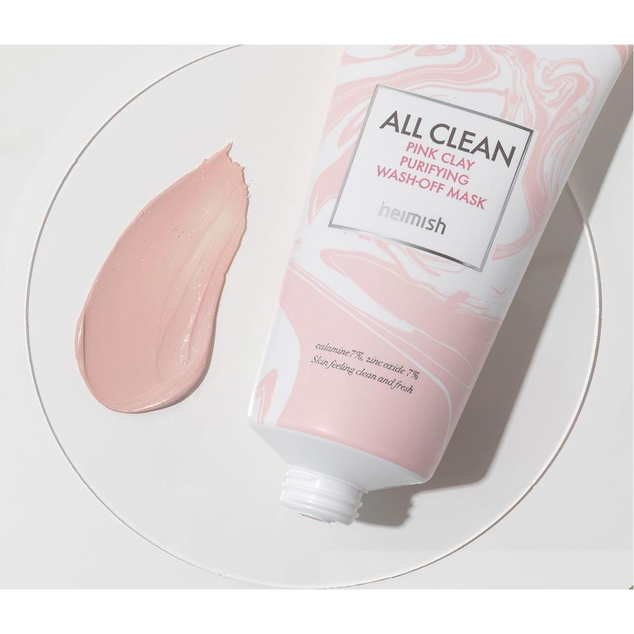 heimish all clean pink clay purifying wash off mask asian authentic genuine original korean skincare montreal toronto canada thekshop thekshop.ca natural organic vegan cruelty-free cosmetics kbeauty vancouver free shipping