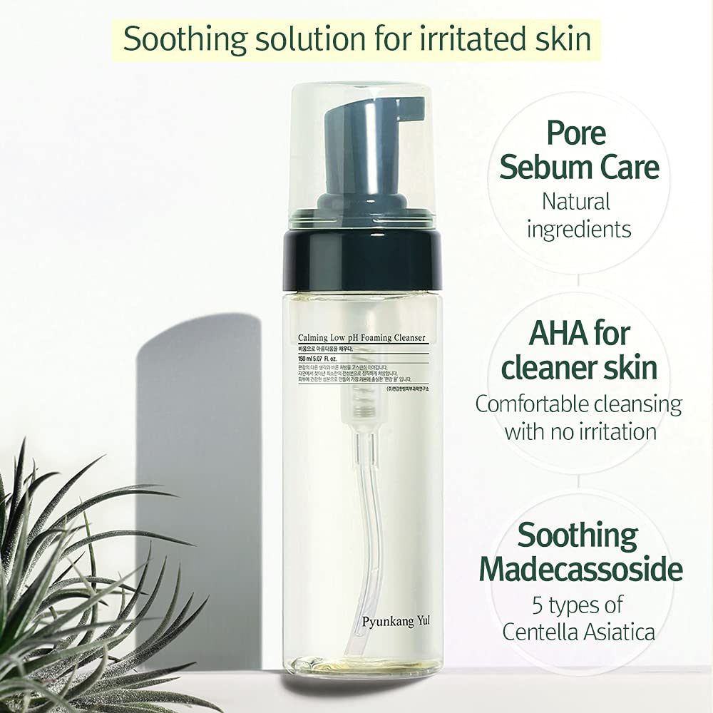Pyunkang Yul Calming Low pH Foaming Cleanser 150ml asian authentic genuine original korean skincare montreal toronto canada thekshop thekshop.ca natural organic vegan cruelty-free cosmetics kbeauty vancouver free shipping