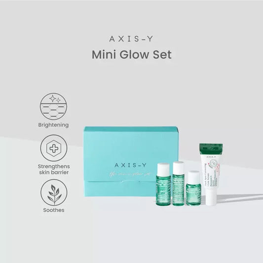 Axis-Y - The Mini Glow Set - 1set (4items) asian authentic genuine original korean skincare montreal toronto canada thekshop thekshop.ca natural organic vegan cruelty-free cosmetics
