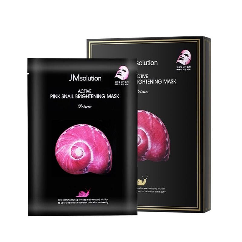 JMSolution Active Pink Snail Brightening Mask Prime asian authentic genuine original korean skincare montreal toronto canada thekshop thekshop.ca natural organic vegan cruelty-free cosmetics jm solution