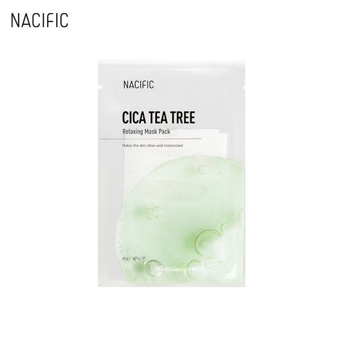 NACIFIC Cica Teatree Relaxing Mask asian authentic genuine original korean skincare montreal toronto calgary canada thekshop thekshop.ca natural organic vegan cruelty-free cosmetics kbeauty vancouver free shipping clean beauty routine skin makeup