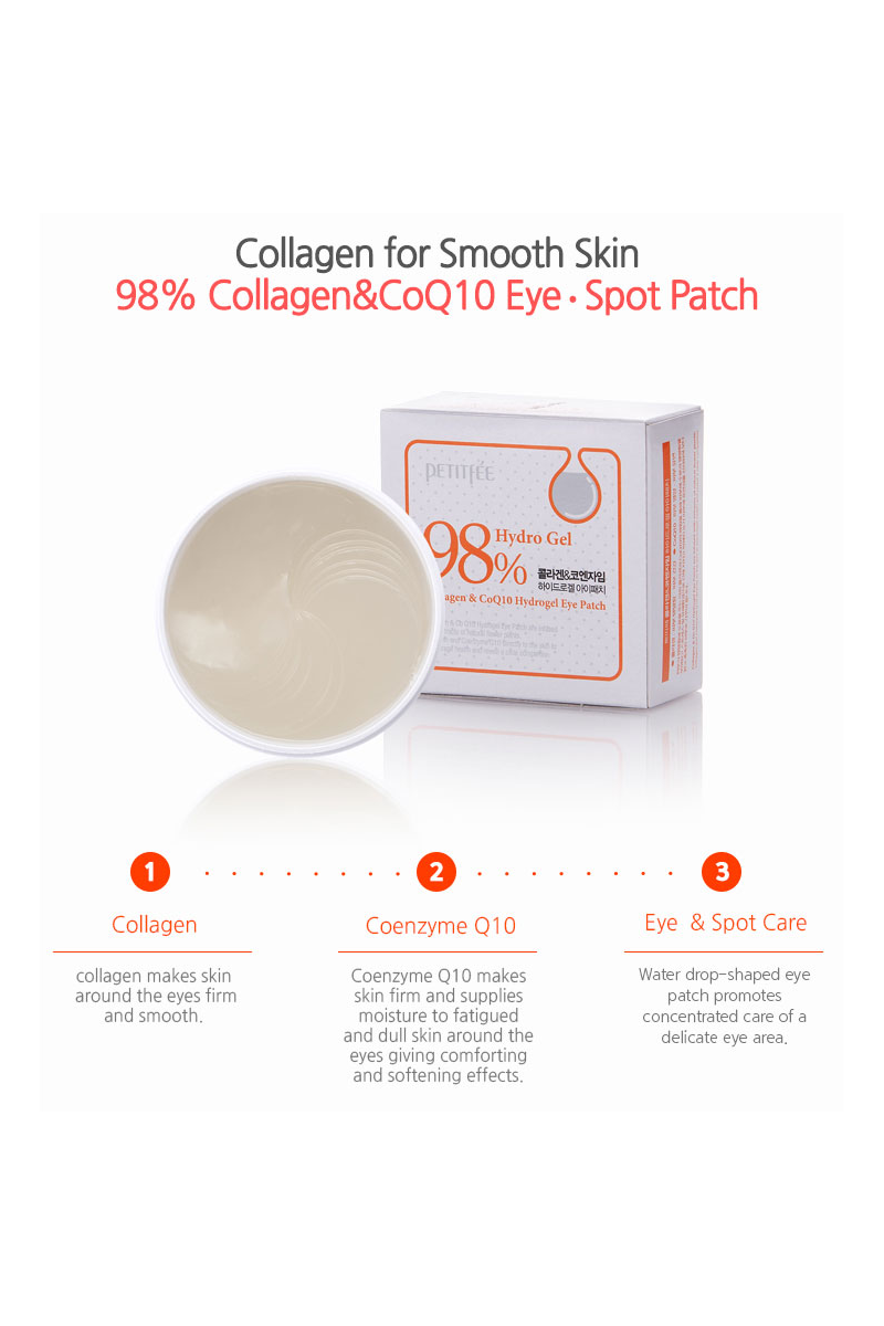 PETITFEE - Collagen & CoQ10 Hydrogel asian korean skincare montreal toronto canada thekshop thekshop.ca natural organic vegan cruelty-free cosmetics Eye Patch 