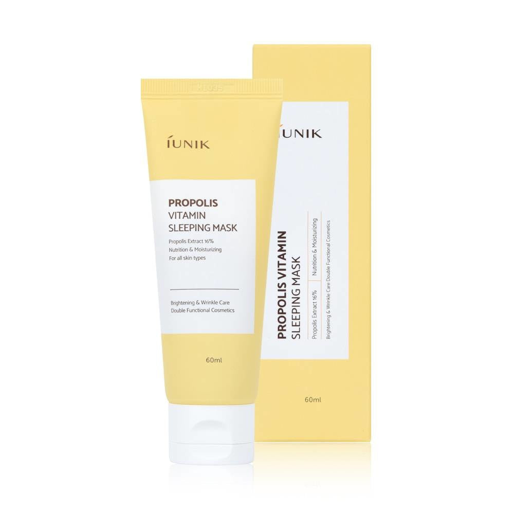 iUNIK Propolis Vitamin Sleeping Mask asian authentic genuine original korean skincare montreal toronto calgary canada thekshop thekshop.ca natural organic vegan cruelty-free cosmetics kbeauty vancouver free shipping clean beauty routine skin makeup kpop stayz stan fandom photocard stray kids treasure 