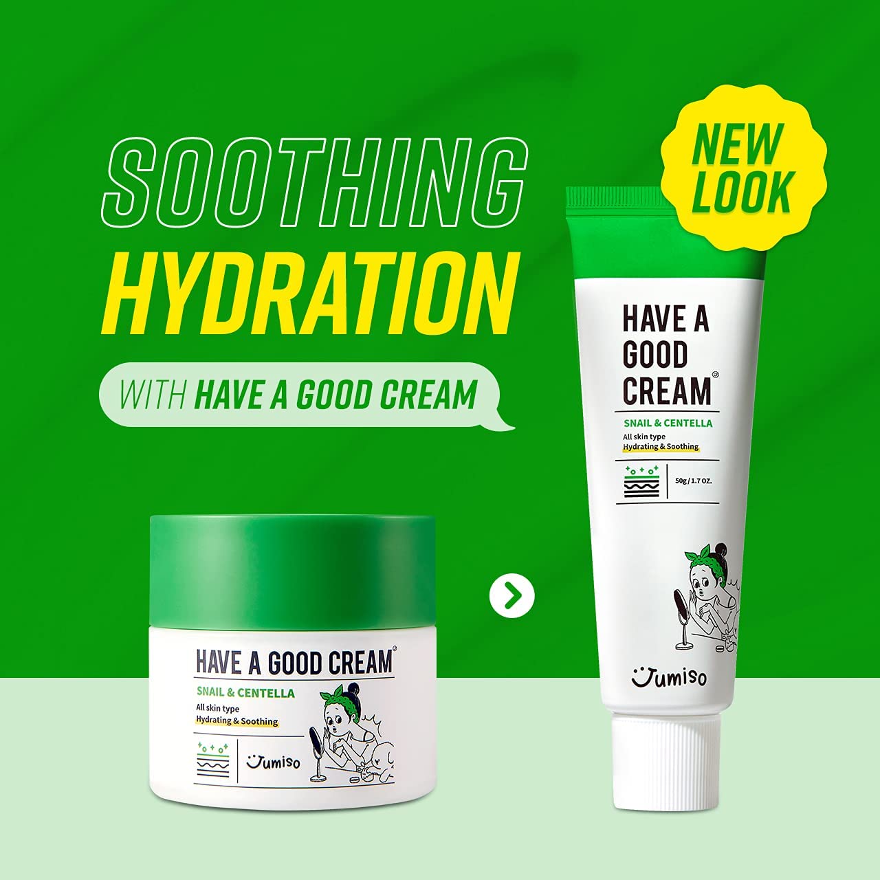 jumiso have a good cream snail & centella 50g asian authentic genuine original korean skincare montreal toronto calgary canada thekshop thekshop.ca natural organic vegan cruelty-free cosmetics kbeauty vancouver free shipping