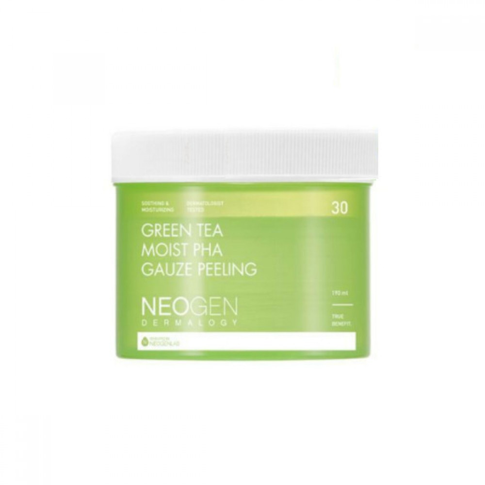 neogen green tea moist pha gauze peeling asian authentic genuine original korean skincare montreal toronto calgary canada thekshop thekshop.ca natural organic vegan cruelty-free cosmetics kbeauty vancouver free shipping 