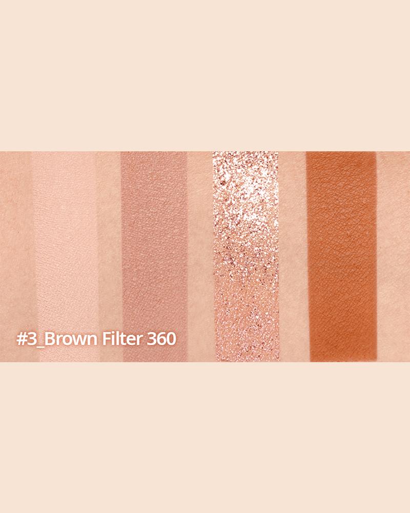 Peripera Ink Pocket Shadow Palette #Brown Filter 360 asian authentic genuine original korean skincare montreal toronto canada thekshop thekshop.ca natural organic vegan cruelty-free cosmetics kbeauty vancouver free shipping