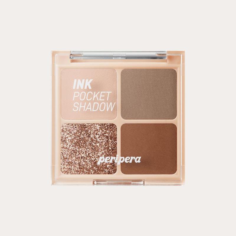 Peripera Ink Pocket Shadow Palette #Brown Filter 360 asian authentic genuine original korean skincare montreal toronto canada thekshop thekshop.ca natural organic vegan cruelty-free cosmetics kbeauty vancouver free shipping
